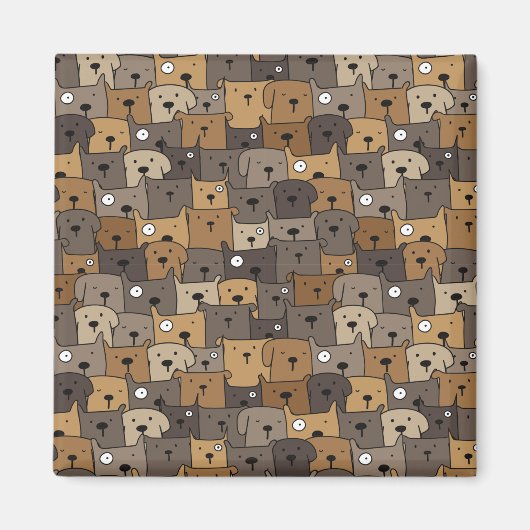 Pattern Pets Cute Dogs Lover Magneet (Voorkant)
