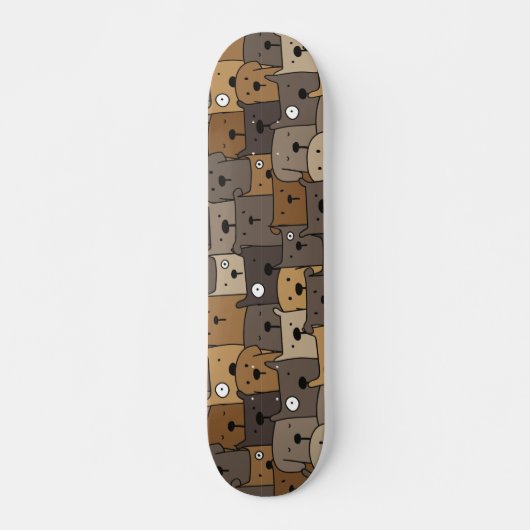 Pattern Pets Cute Dogs Lover Persoonlijk Skateboard (Voorkant)