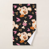 Pattern Pets Cute Funny Puppy Lover Handdoek (Handdoek)