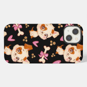 Pattern Pets Cute Funny Puppy Lover iPhone Hoesje (Achterkant horizontaal)