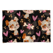 Pattern Pets Cute Funny Puppy Lover Kussensloop (Voorkant-Rechts)