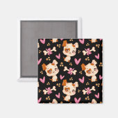 Pattern Pets Cute Funny Puppy Lover Magneet (Voorkant / Achterkant)