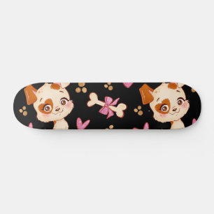 Pattern Pets Cute Funny Puppy Lover Persoonlijk Skateboard