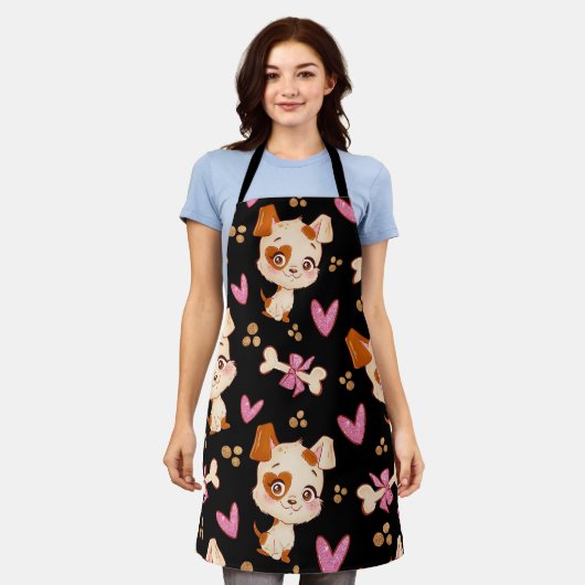 Pattern Pets Cute Funny Puppy Lover Schort (Gedragen)