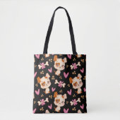 Pattern Pets Cute Funny Puppy Lover Tote Bag (Voorkant)