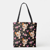 Pattern Pets Cute Funny Puppy Lover Tote Bag (Achterkant)