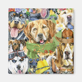 Pattern Pets Dogs Animals Lover Magneet (Voorkant)