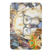 Pattern Pets Dogs Dierenvrienden Badmat (Voorkant Verticaal)