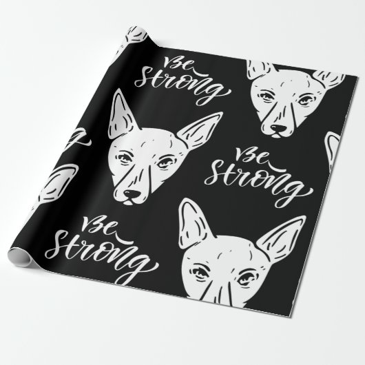 Pattern Pets Strong Dogs Lover Cadeaupapier (Uitgerold)