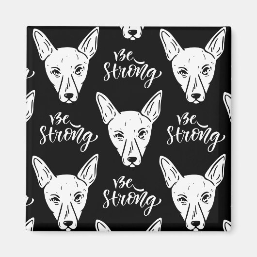 Pattern Pets Strong Dogs Lover Magneet (Voorkant)