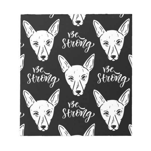 Pattern Pets Strong Dogs Lover Notitieblok (Voorkant)