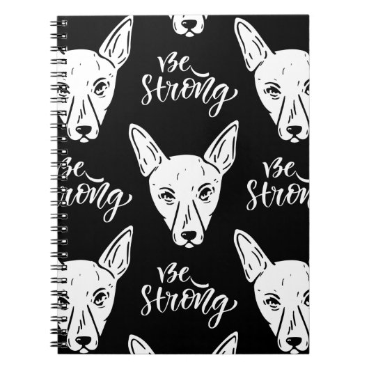 Pattern Pets Strong Dogs Lover Notitieboek (Voorkant)