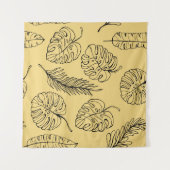 Pattern Plants Leaf from tropical forests and Mons Wandkleed (Voorkant (horizontaal))