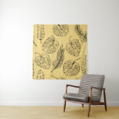 Pattern Plants Leaf from tropical forests and Mons Wandkleed (In situ)
