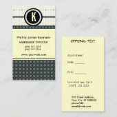 Pattern Play Edgy Monogram Appointment Afsprakenkaartje (Voorkant / Achterkant)