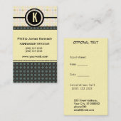 Pattern Play Edgy Monogram Appointment Afsprakenkaartje (Voorkant / Achterkant)