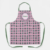 Pattern Powder Pink All-Over Print Apron. Schort (Voorkant)