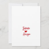 Pattern Red Hearts Valentijns Foto Holiday Kaart (Achterkant)