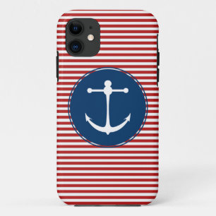 Pattern Red Yacht Club iPhone 11 Hoesje