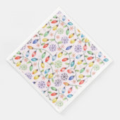Pattern Retro Christmas Lights Servet (Hoek)