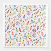 Pattern Retro Christmas Lights Servet (Voorkant)