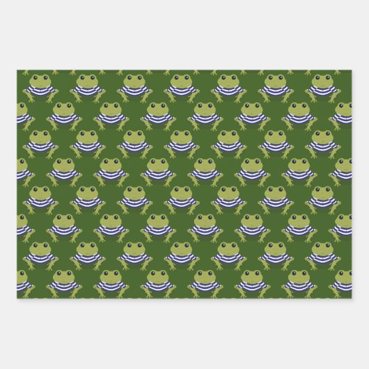 Pattern Retro Swimsuit Frog Animal Inpakpapier Vel (Voorkant 3)
