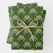 Pattern Retro Swimsuit Frog Animal Inpakpapier Vel (In situ)