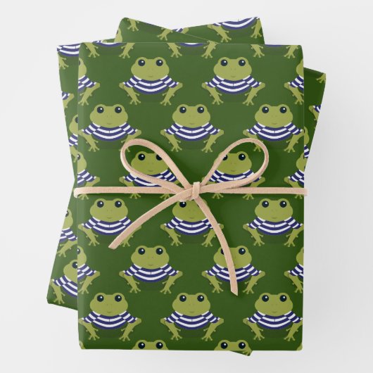 Pattern Retro Swimsuit Frog Animal Inpakpapier Vel (In situ)