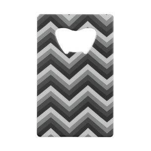 Pattern Retro Zig Zag Chevron Creditkaart Flessenopener