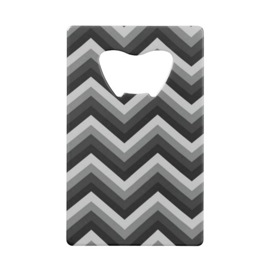 Pattern Retro Zig Zag Chevron Creditkaart Flessenopener (Voorkant)