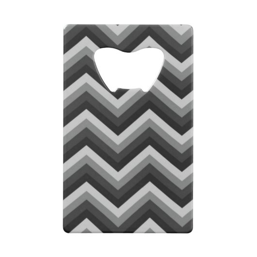 Pattern Retro Zig Zag Chevron Creditkaart Flessenopener (Achterkant)