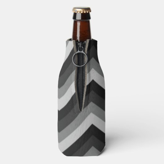 Pattern Retro Zig Zag Chevron Flesjeskoeler (Fles Achterkant)