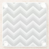Pattern Retro Zig Zag Chevron Glazen Onderzetter (Achterkant)