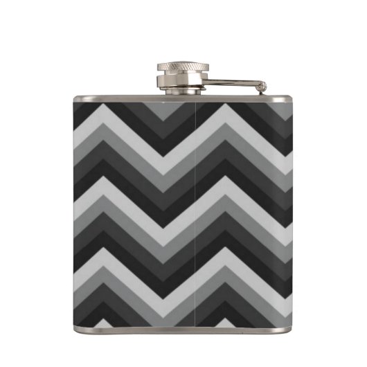 Pattern Retro Zig Zag Chevron Heupfles (Achterkant)