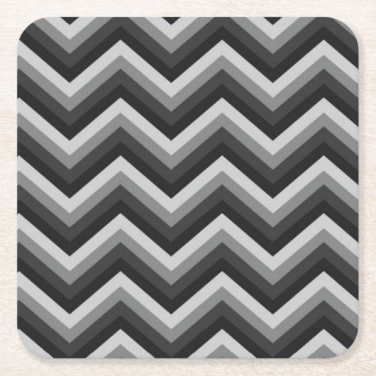 Pattern Retro Zig Zag Chevron Kartonnen Onderzetters (Voorkant)