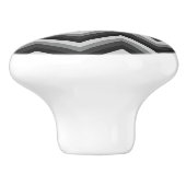 Pattern Retro Zig Zag Chevron Keramische Knop (Zijkant)