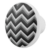 Pattern Retro Zig Zag Chevron Keramische Knop (Rechts)