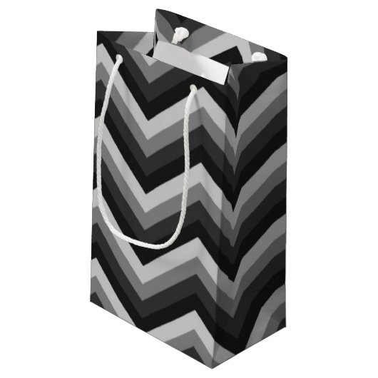 Pattern Retro Zig Zag Chevron Klein Cadeauzakje (Achterkant Gekanteld)