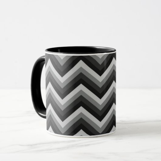 Pattern Retro Zig Zag Chevron Mok (Voorkant links)