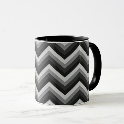 Pattern Retro Zig Zag Chevron Mok (Voorkant rechts)