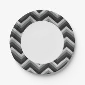 Pattern Retro Zig Zag Chevron Papieren Bordje (Voorkant)