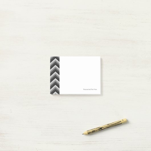Pattern Retro Zig Zag Chevron Post-it® Notes (Op bureau)