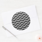 Pattern Retro Zig Zag Chevron Ronde Sticker (Envelop)