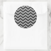 Pattern Retro Zig Zag Chevron Ronde Sticker (Tas)
