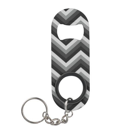 Pattern Retro Zig Zag Chevron Sleutelhanger Flessenopener (Voorkant)