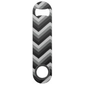 Pattern Retro Zig Zag Chevron Speed Flessenopener (Achterkant)
