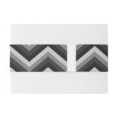 Pattern Retro Zig Zag Chevron Uitnodigingen Wikkel (Achterkant Voorbeeld)