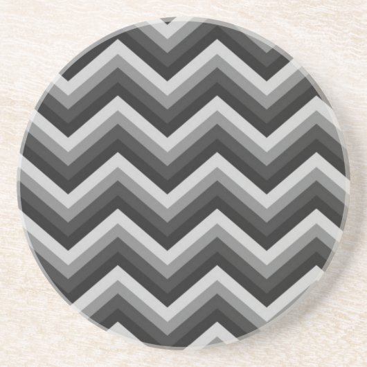 Pattern Retro Zig Zag Chevron Zandsteen Onderzetter (Voorkant)