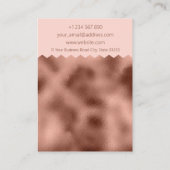 Pattern Roos Gold Foil Earring Holder Display Card Visitekaartje (Achterkant)