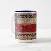 Pattern Rug Turkey Peace Love Art Destiny Tweekleurige Koffiemok (Voorkant links)